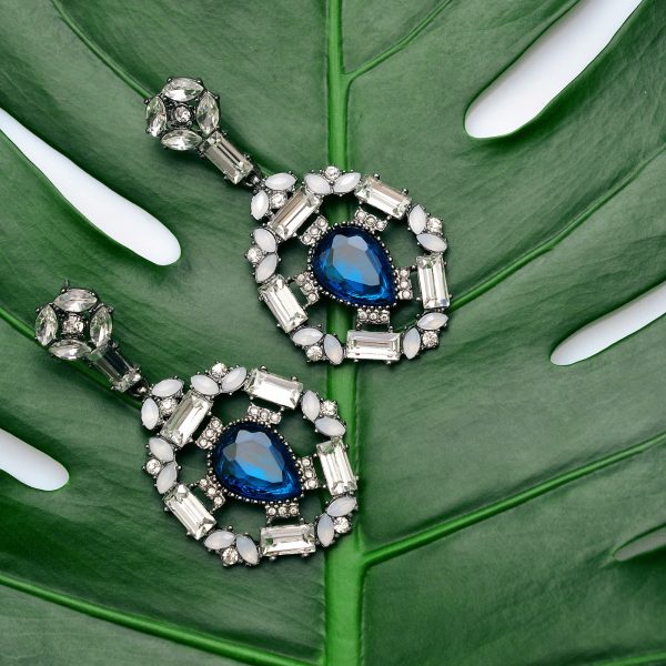 Sapphire Crystal Drop Earrings
