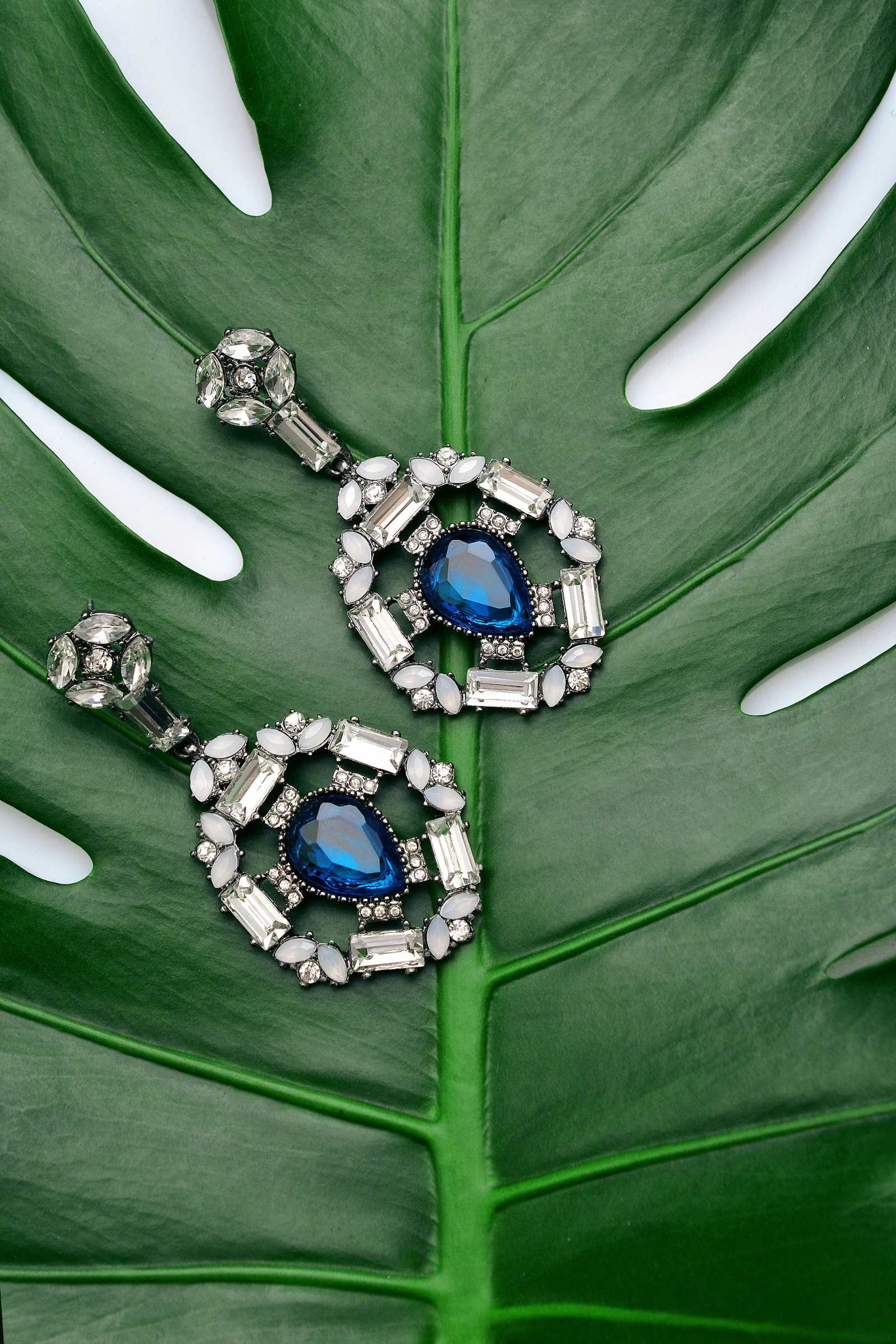 Sapphire Crystal Drop Earrings