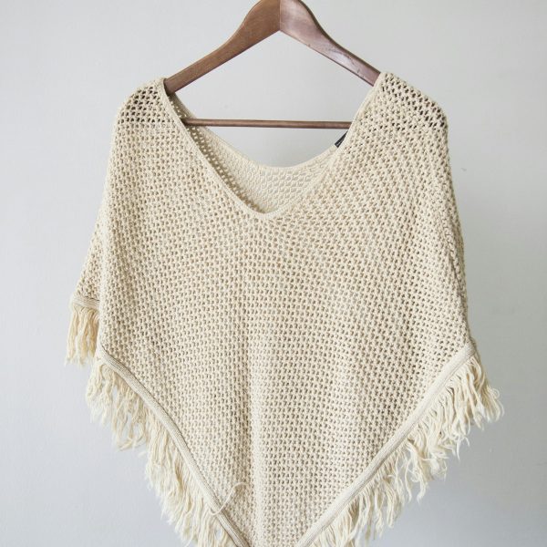 Cashmere-Mix Poncho