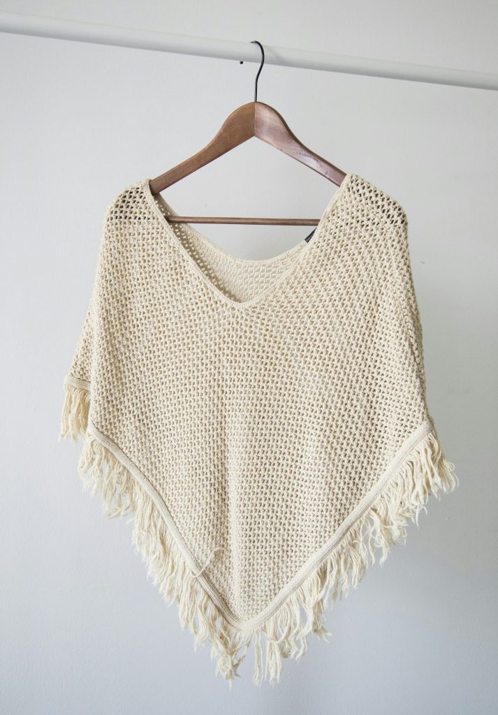 Cashmere-Mix Poncho