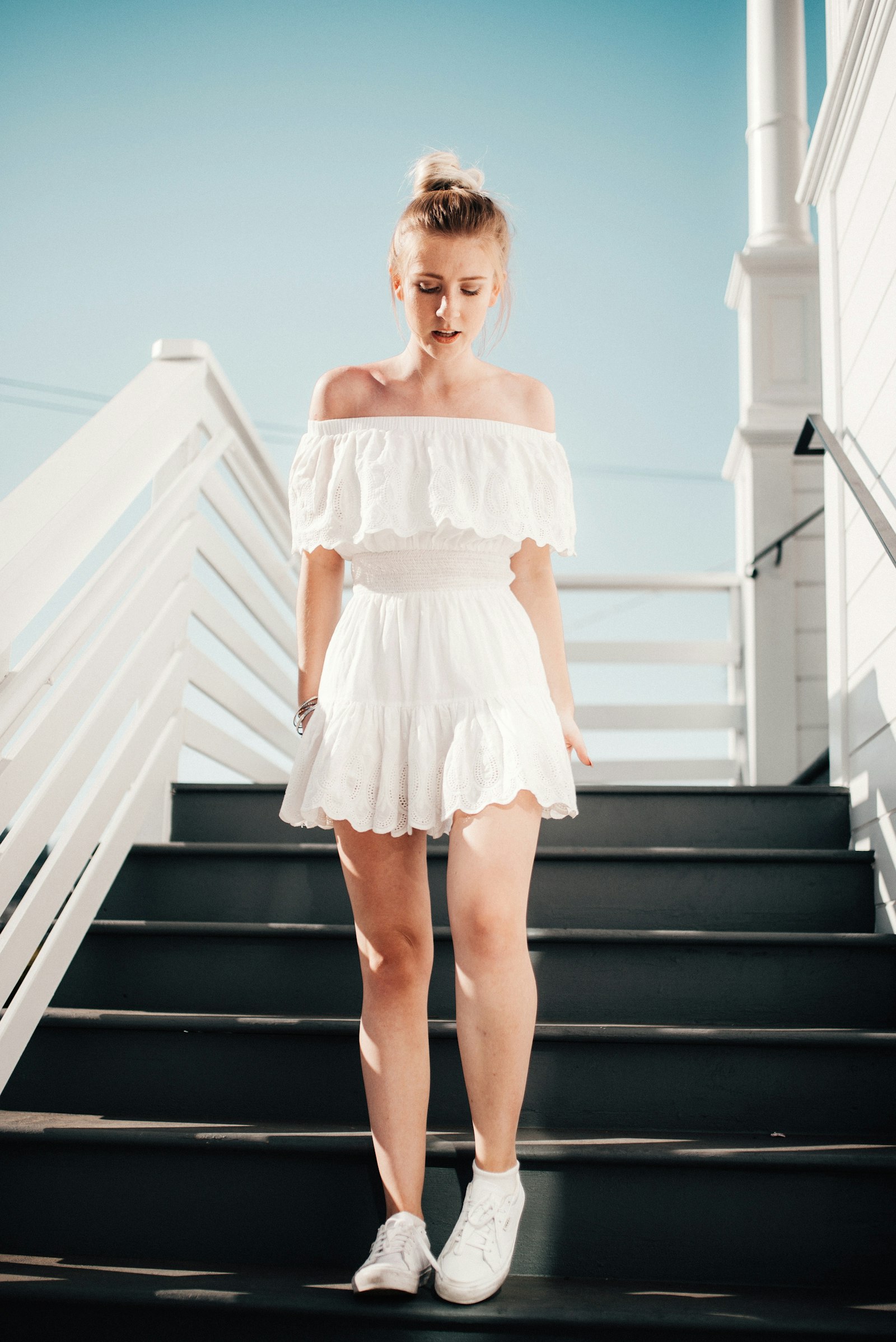 Off-Shoulder Midi Dress
