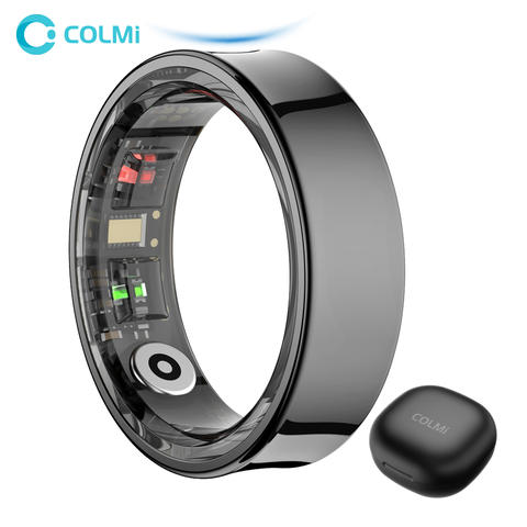 2024 COLMI R09 Smart Ring Men Women with Charging Case, Body Temperature Health and Sleep Monitor
