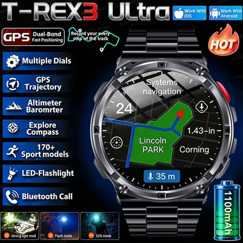 Smartwatch, phone answering/calling, multi-sport mode, message reminder view, suitable for men/women