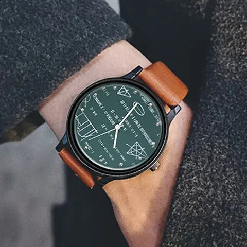 Fashion Geometric Mathematics Watches Unisex Sports Watches Miler Quartz Wristwatches Men Women Girls Students Montre Homme
