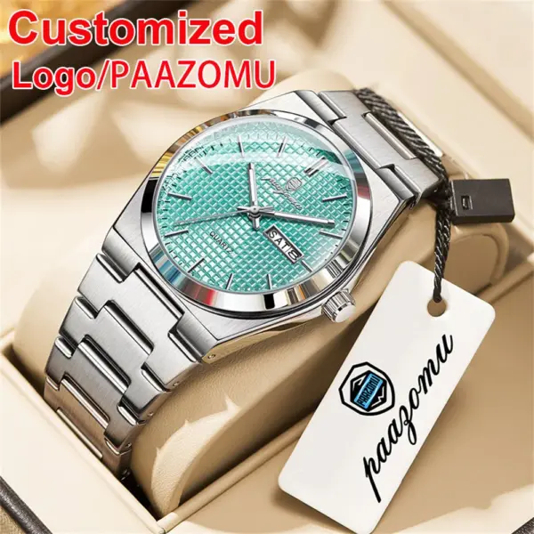 PAAZOMU Luxury Men Clock Fashion Luminous Waterproof Chronograph Date Watch, Quartz Men's Watches