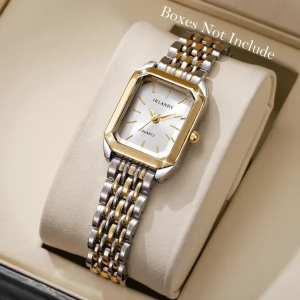 Fashion Rectangle Women Watches Steel Strap, Ladies Quartz Wrist Watch (Without Box)
